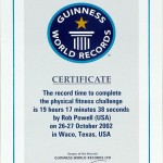 2002 Guiness World Record Certificate